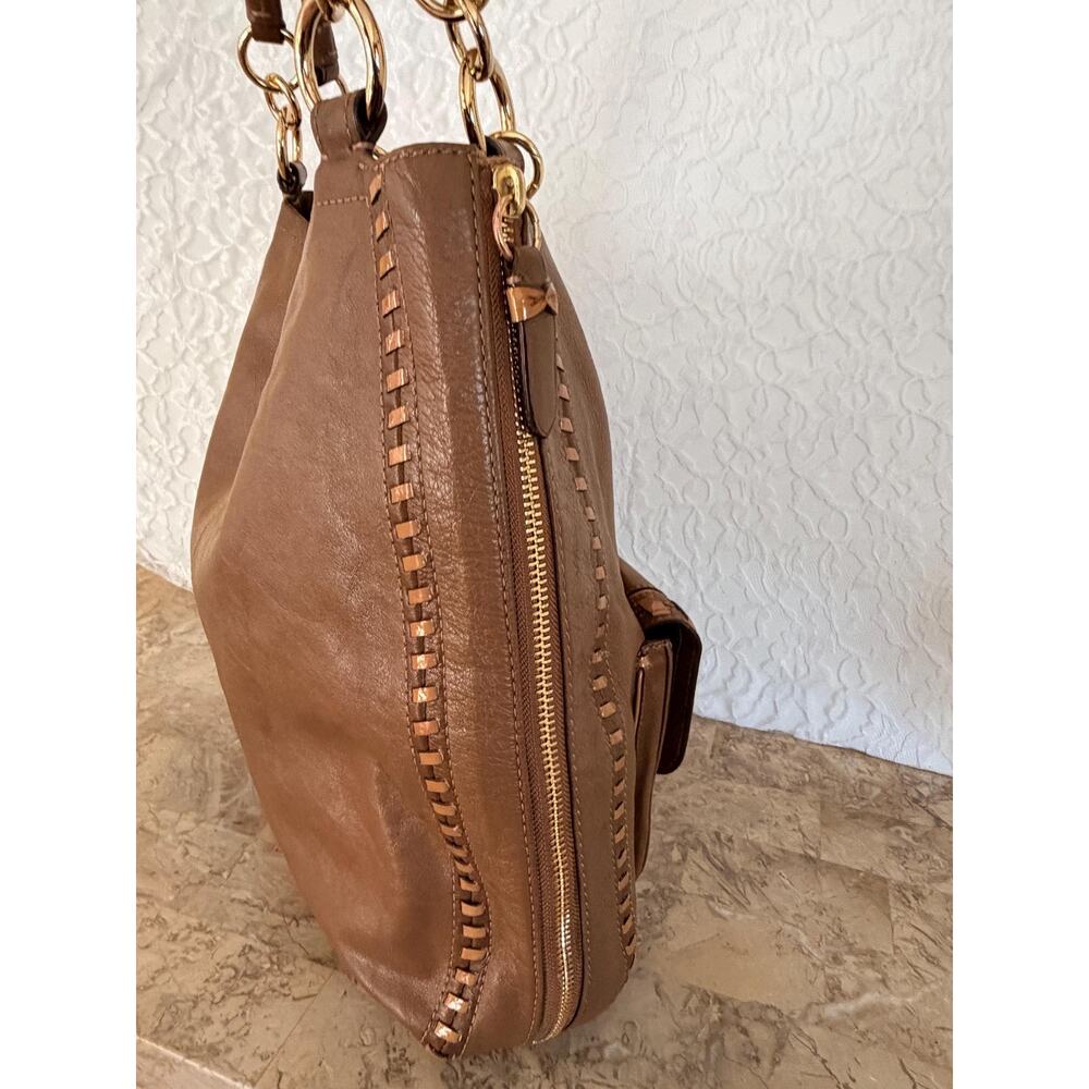 Rare luxury Coach Devin XL Brown Expandable Bag With Whipstitch Detail 15995 - Picture 6 of 16